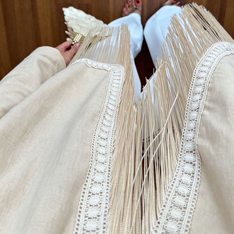 Cappotti e giacche autunnali i - Tassel Fringe Trim recensione e prezzo